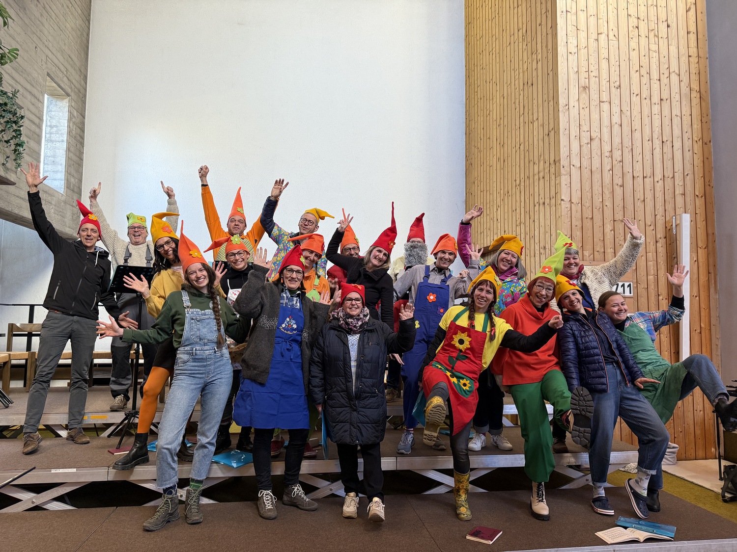 Göfner Chörle bei der Messe am Faschingssonntag und beim Faschings-Cafe im Carl-Lampert-Saal