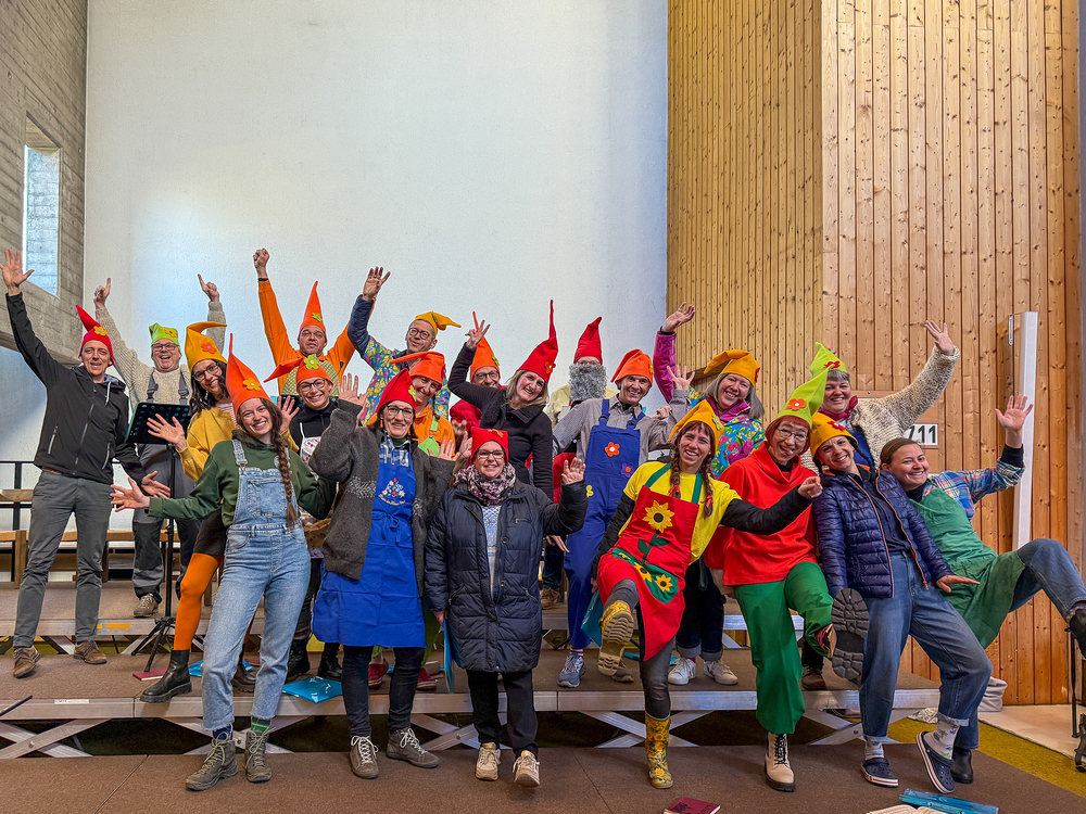 Göfner Chörle bei der Messe am Faschingssonntag und beim Faschings-Cafe im Carl-Lampert-Saal
